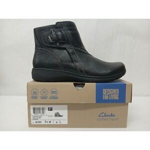 Clarks Black Ankle Boots